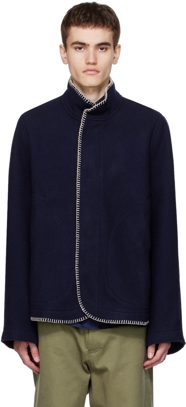 Photo: 3MAN Navy Blanket Jacket