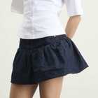 GANNI Women's Denim Bubble Mini Skirt in Rinse