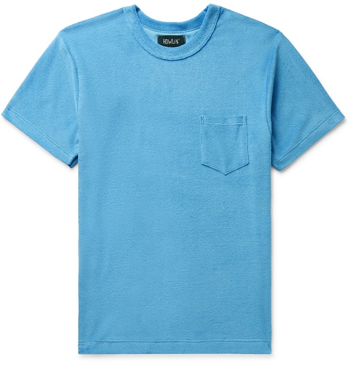 Photo: Howlin' - Fons Cotton-Blend Terry T-Shirt - Blue