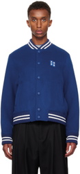 ADER error Blue TRS Tag 01 Varsity Bomber Jacket