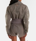Rick Owens Dracucollar tulle and organza bomber jacket