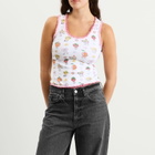 Casablanca Women's Pointelle Frill Tank Top in Multi