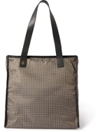 MONTROI - Leather-Trimmed Nylon-Jacquard Tote Bag