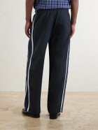 Aimé Leon Dore - Straight-Leg Logo-Embroidered Striped Shell Sweatpants - Black