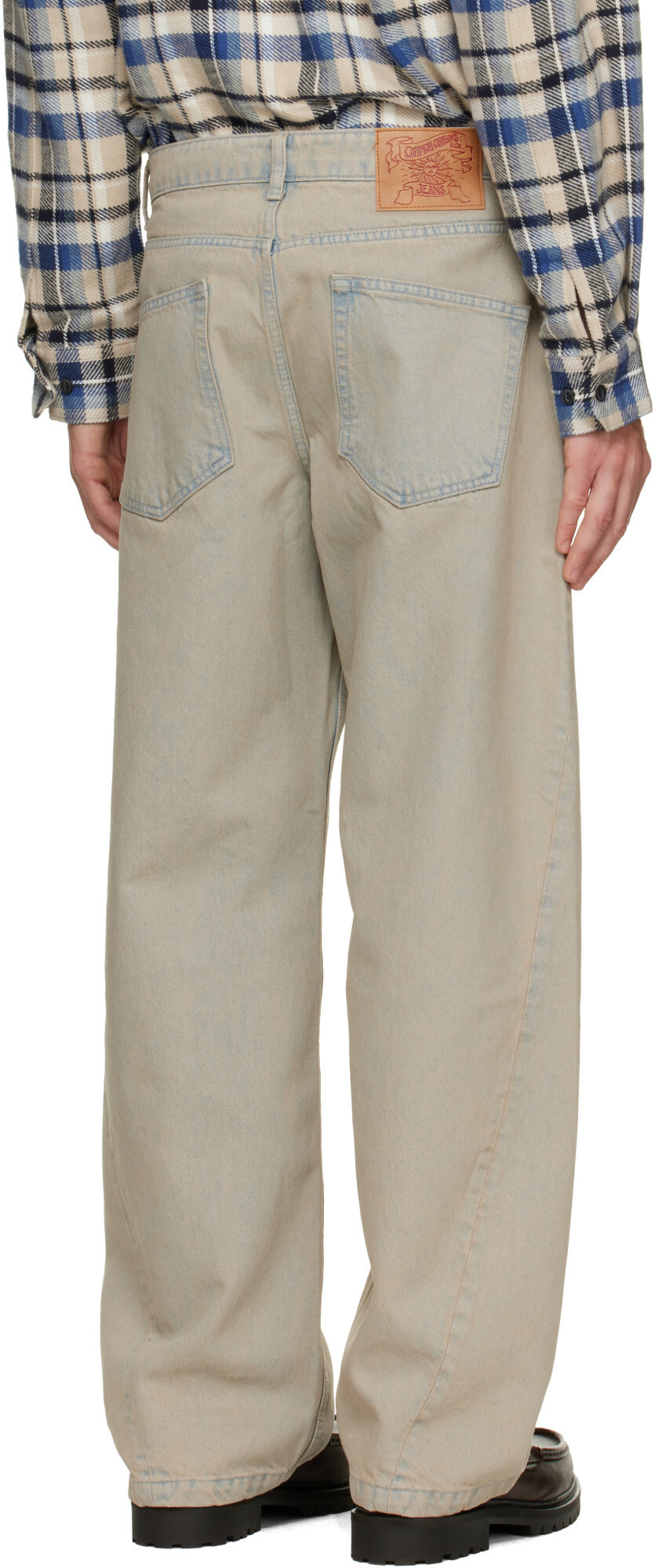 COOR Beige Back Side Color Washed Jeans