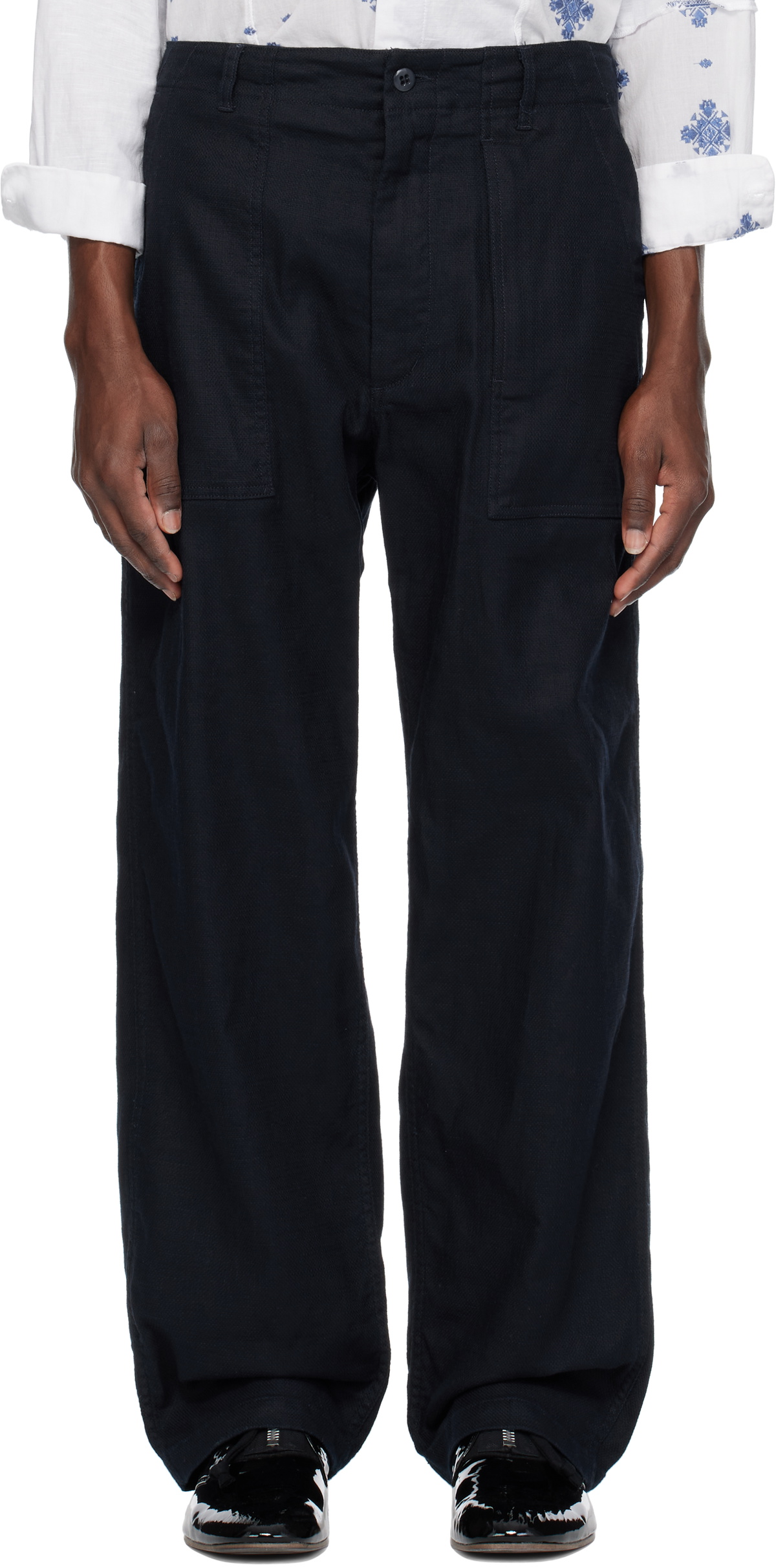 Engineered Garments Navy Fatigue Trousers