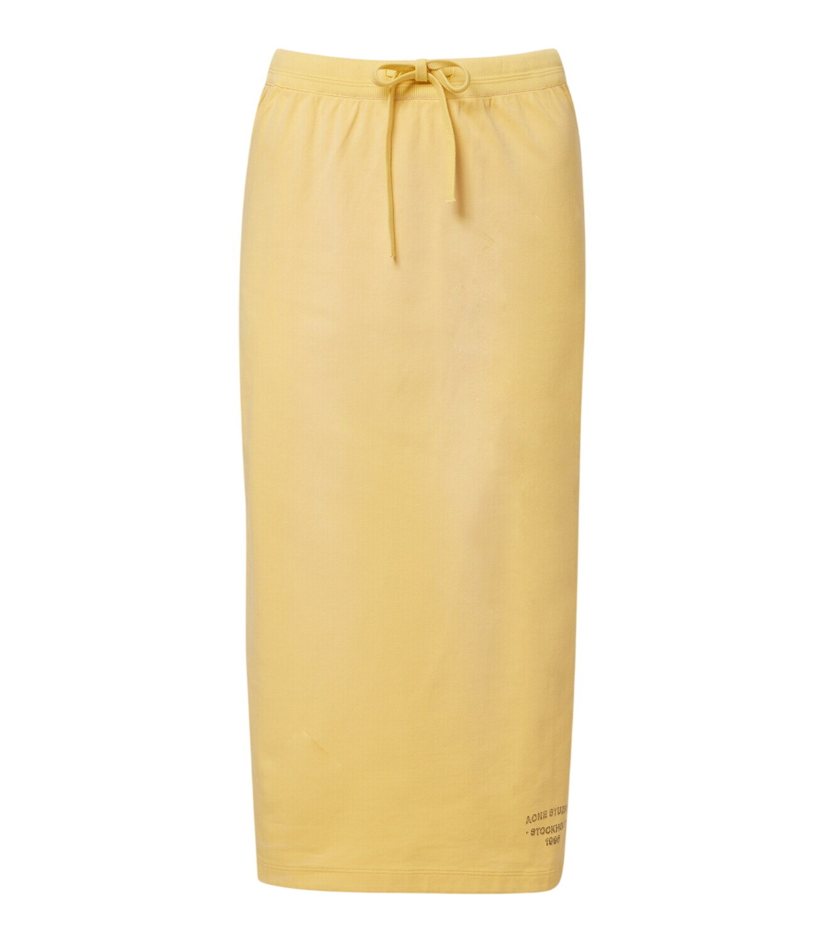 Acne Studios Yellow Draped Midi Skirt Acne Studios