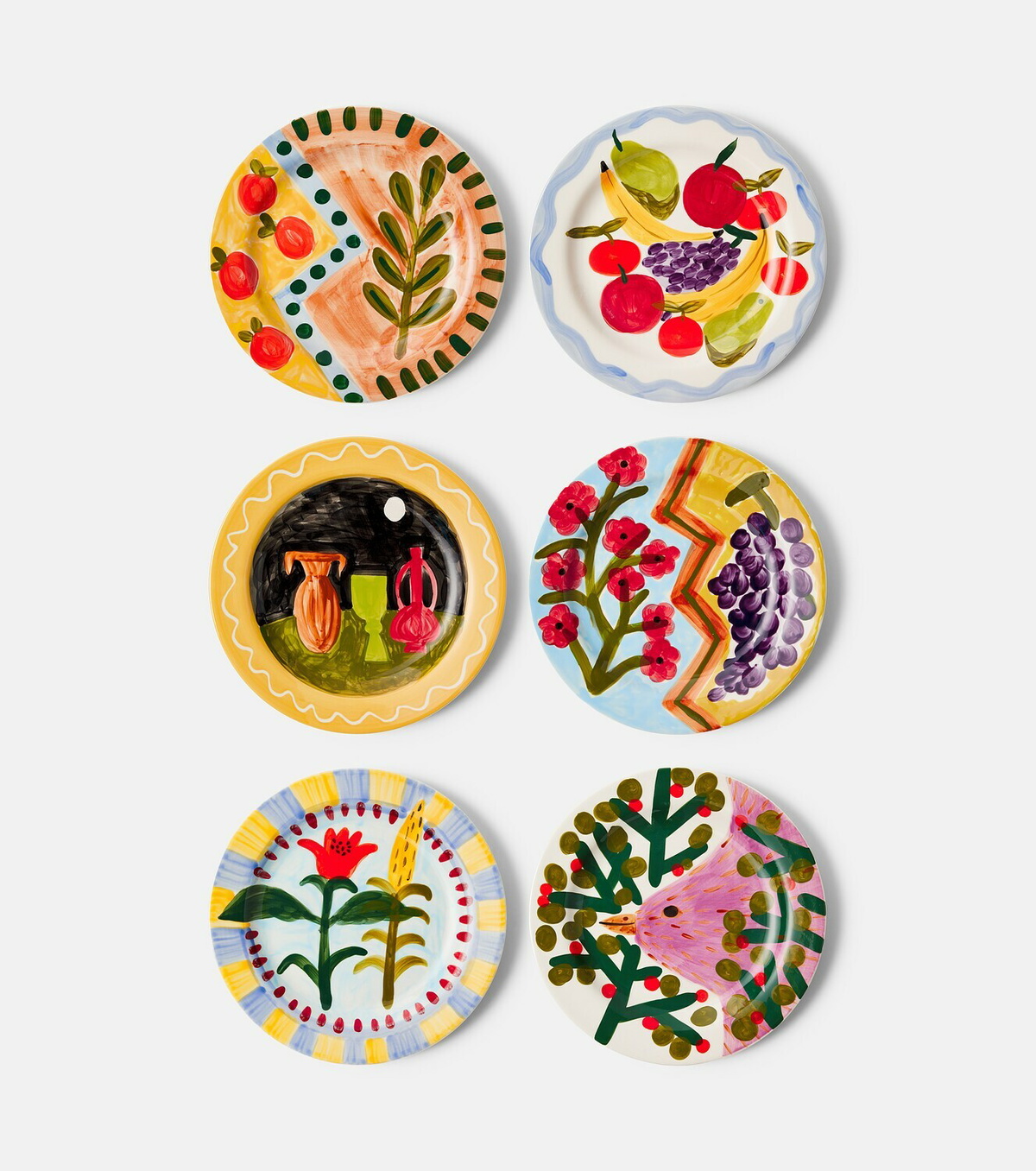 Serax Santiago De Borja stoneware set of 6 dinner plates by Shurleey