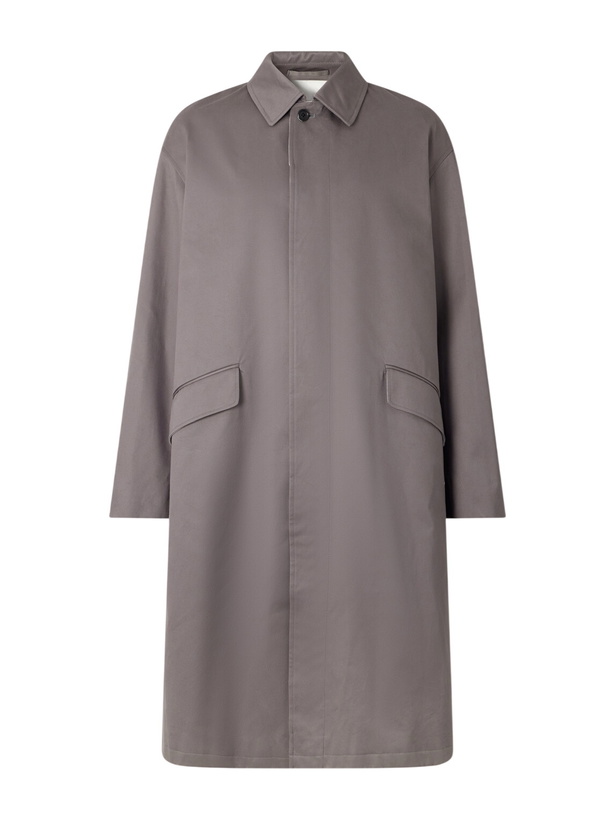 Photo: Graphpaper - Railway Cotton-Twill Trench Coat - Gray