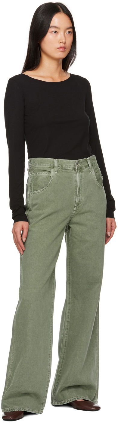 AGOLDE Green Magda Jeans AGOLDE