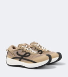 Loewe Pogo suede-trimmed sneakers