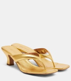 Paris Texas Portofino 55 metallic leather thong sandals