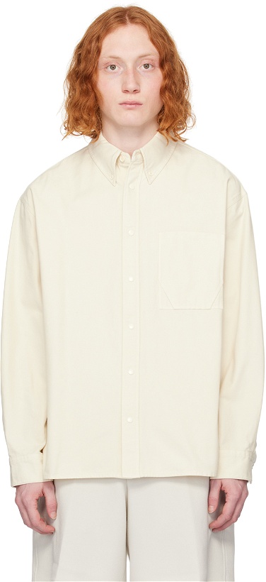 Photo: Solid Homme Off-White Patch Pocket Shirt