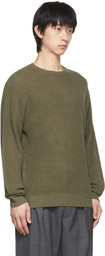 BEAMS PLUS Khaki Flax Sweater