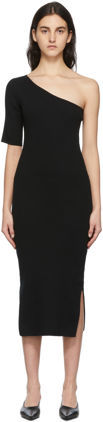 Matériel Tbilisi Black One Shoulder Ribbed Dress Materiel Tbilisi