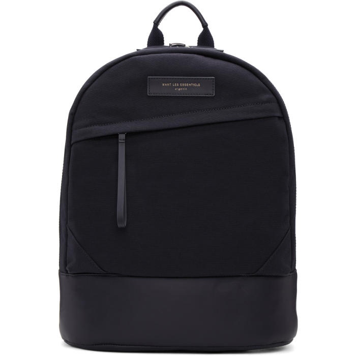 Photo: Want Les Essentiels Navy Canvas Kastrup Backpack