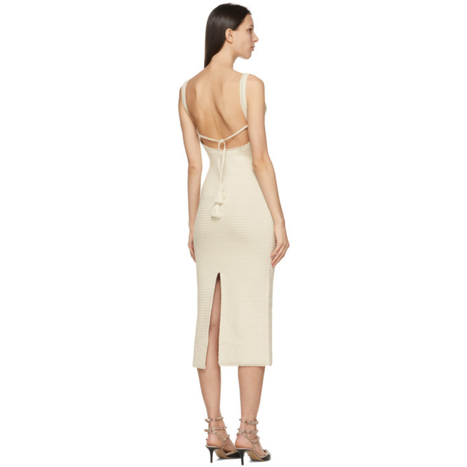 Valentino Beige Crochet Tank Top Dress Valentino