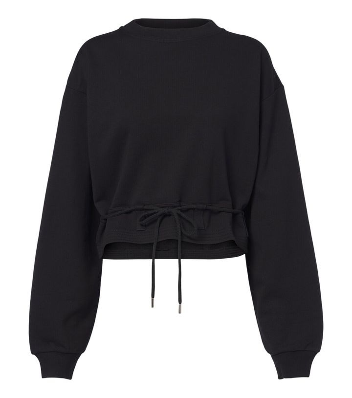 Photo: Dries Van Noten Cropped cotton jersey sweatshirt