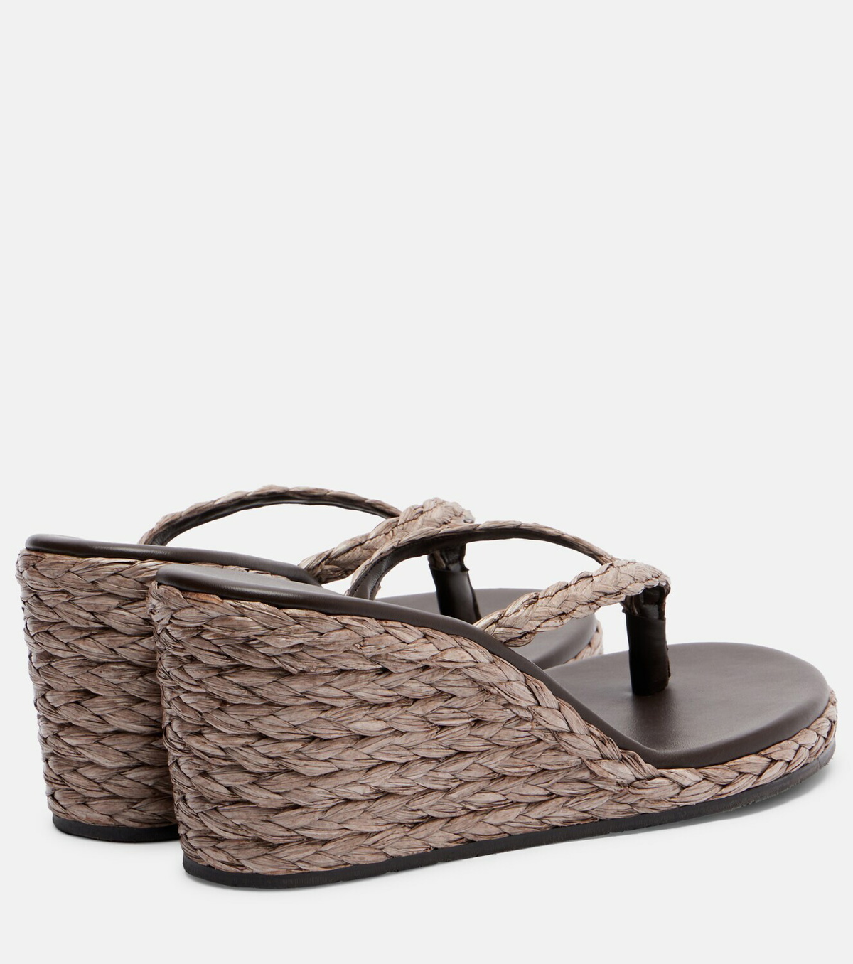 Ancient Greek Sandals Etheria raffia wedge thong sandals