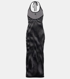 Courrèges Holistic sheer cotton midi dress
