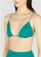 Ziah - Fine Strap Triangle Bikini Top in Green