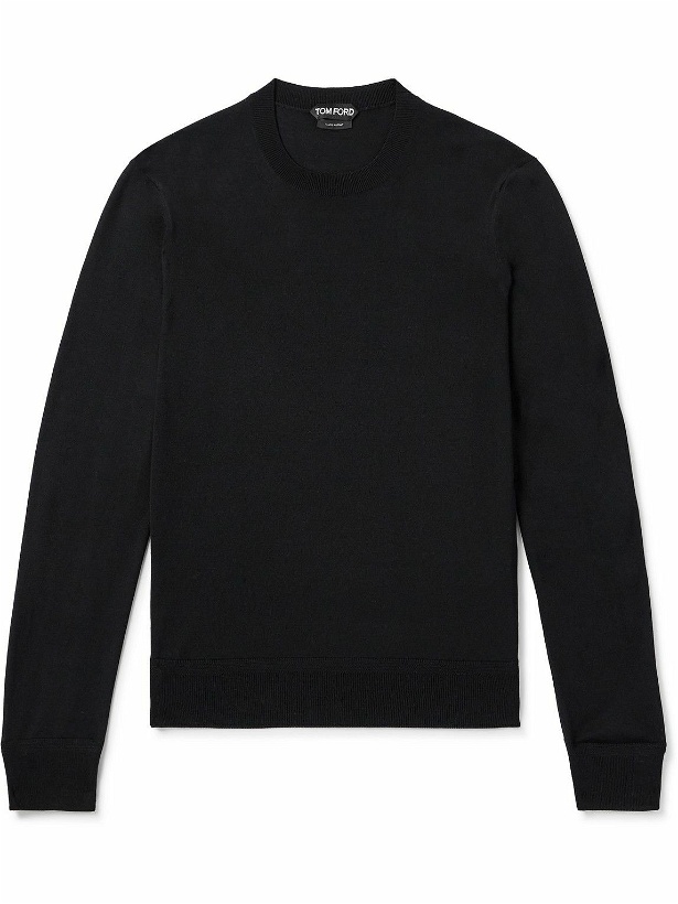 Photo: TOM FORD - Slim-Fit Wool Sweater - Black
