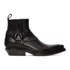 Balenciaga Black Harness Santiag Boots