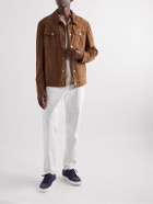 Brunello Cucinelli - Suede Trucker Jacket - Brown
