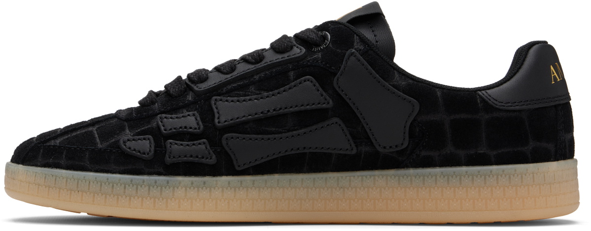 AMIRI Black Croc Debossed Pacific Bones Sneakers