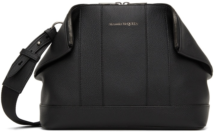 Photo: Alexander McQueen Black Leather Messenger Bag