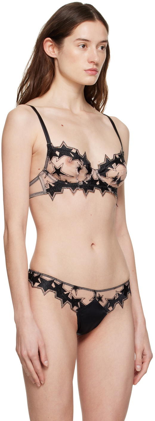 Fleur du Mal Black Super Star Bra