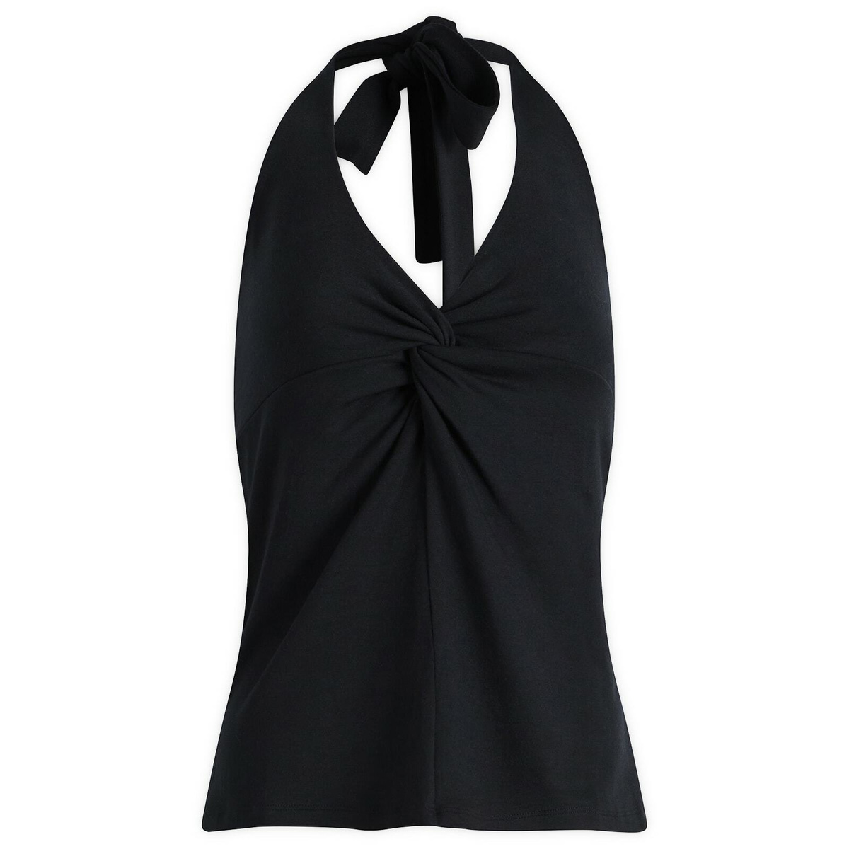 Fruity Booty Women's Twist Halter Top in Black