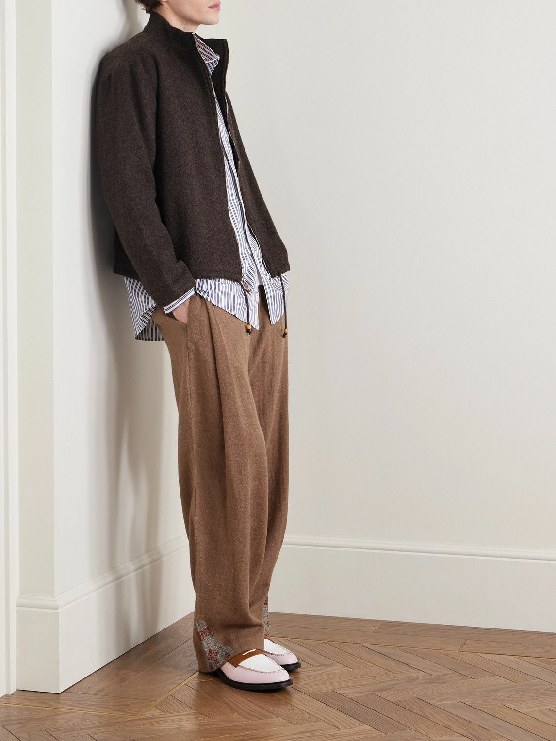 Small Talk - Brushed-Wool Jacket - Brown