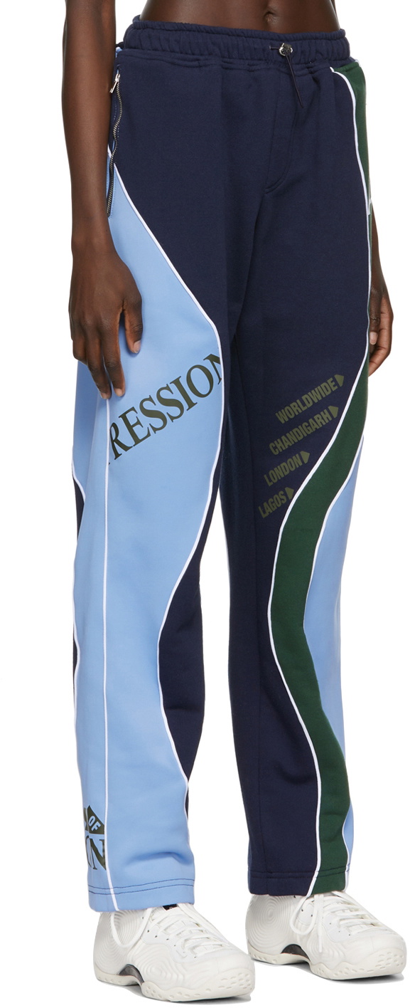 Ahluwalia Blue & Green Femi Track Lounge Pants