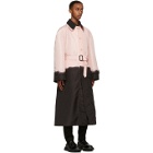 Alexander McQueen Pink and Black Layered Trench Coat