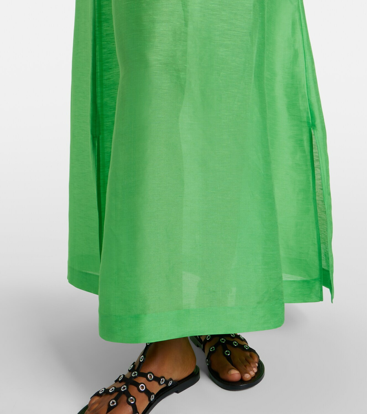 Tory Burch Pleated linen and silk kaftan