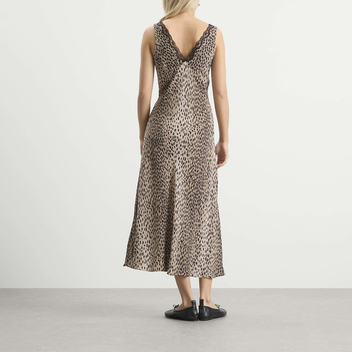 RIXO Women's Sandrine Dress in Antelope Spot Black