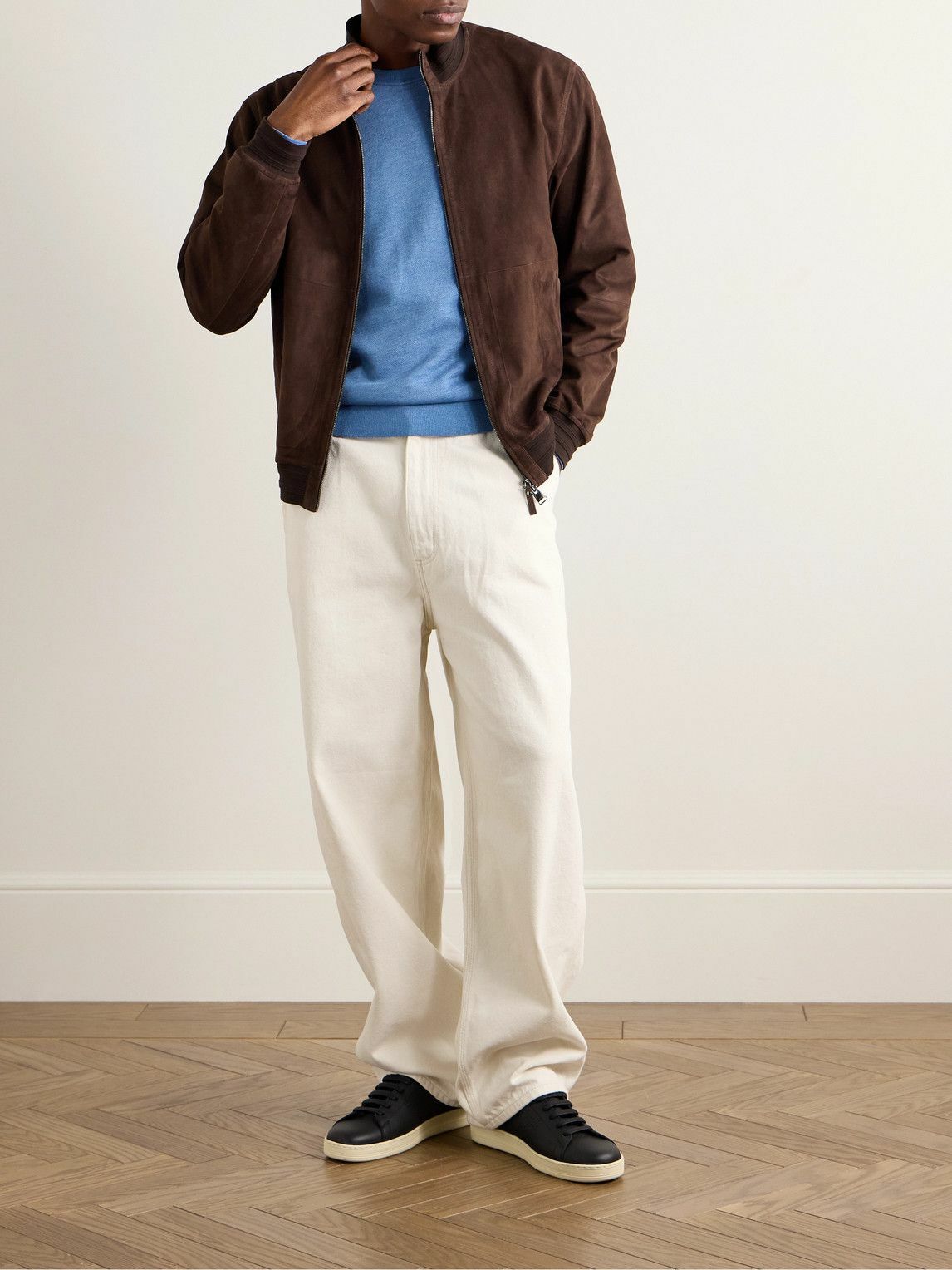 TOM FORD - Cotton-Blend Jersey Sweatshirt - Blue