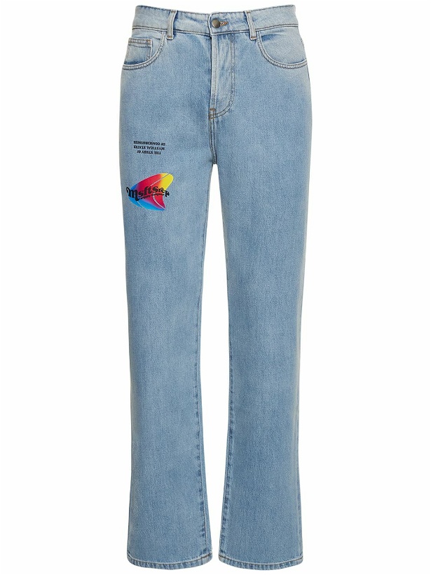 Photo: MSFTSREP - Trippy Straight Cotton Denim Jeans