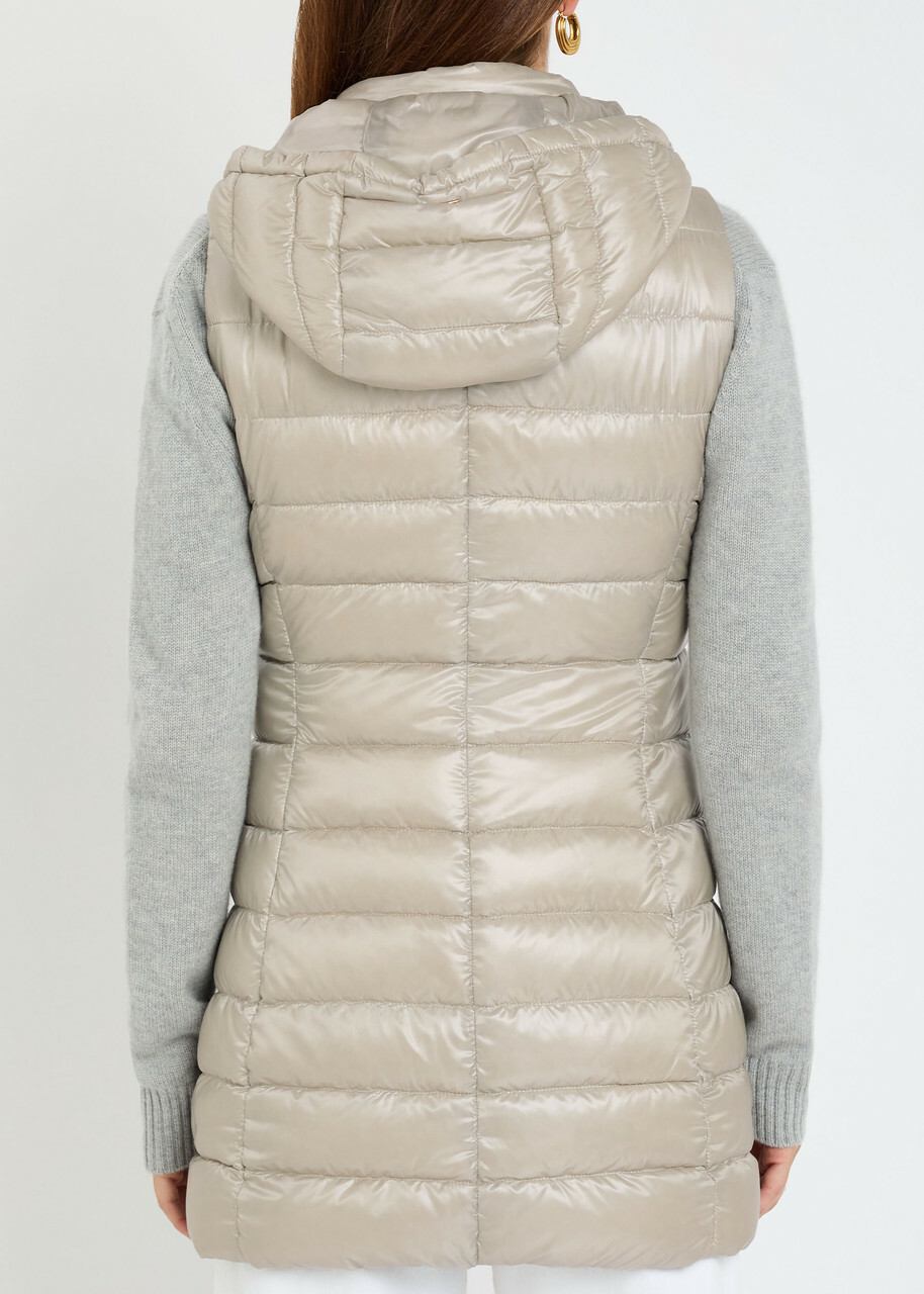 Herno Hooded Shell Gilet Grey