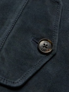 Baracuta - G9 Slim-Fit Suede Harrington Jacket - Blue