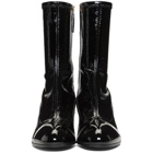 Gucci Black Patent Printyl Boots