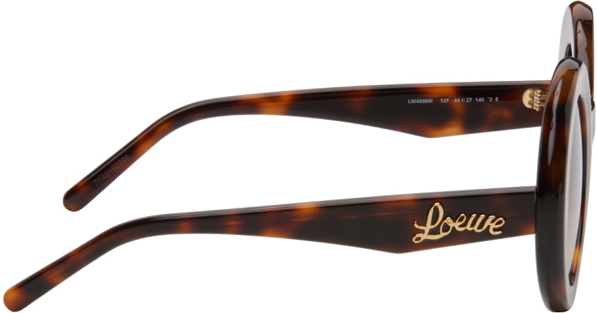 Loewe Tortoiseshell Oversized Round Sunglasses