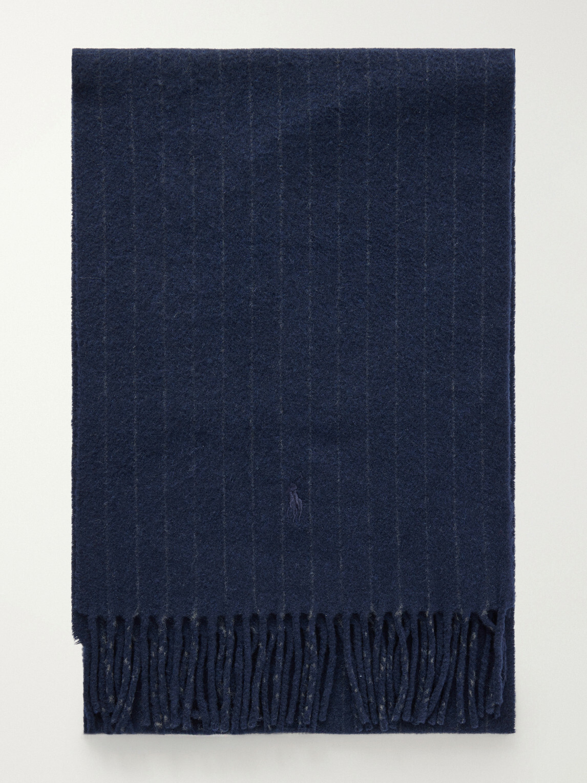 Polo Ralph Lauren - Fringed Logo-Embroidered Recycled Cashmere and Wool-Blend Scarf
