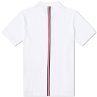 Thom Browne Men's Back Stripe Relaxed Fit Polo Shirt in White