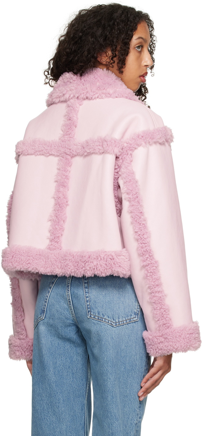 Stand Studio SSENSE Exclusive Purple Kristy Faux-Shearling Jacket