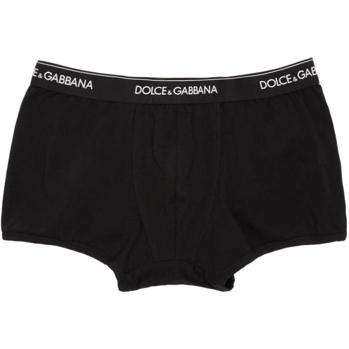 Photo: Dolce and Gabbana Two-Pack Black Boxer Briefs 