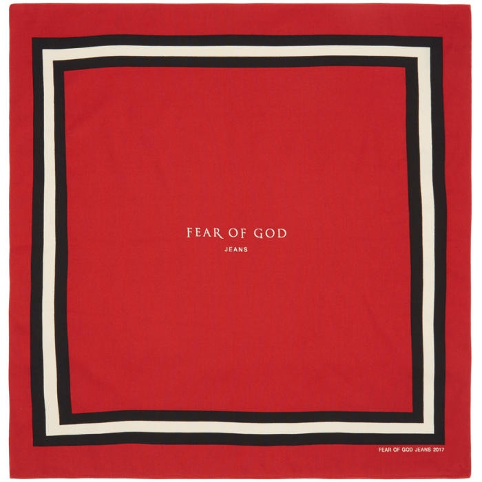 Photo: Fear of God Red Logo Bandana