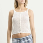 DUNST Women's Knit Vest Top in Ivory