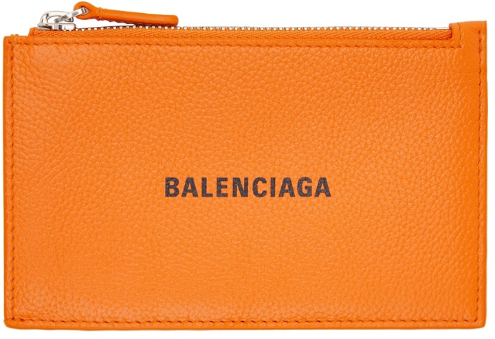 Photo: Balenciaga Orange Essential Long Card Holder